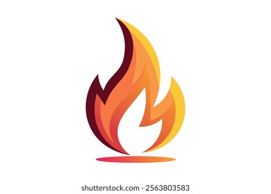 Whimsical Fire Hot Heat Flame Burn Vector Graphic for Children's Products, Fire flame, Burning fire, Blazing, Fire graphic, Heat illustration, Creative flames, Flame shape