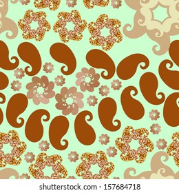 Whimsical floral background (seamless)