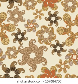 Whimsical floral background (seamless)