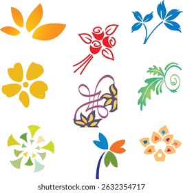 Whimsical Floral Designs: A Collection of Decorative Botanical Motifs	