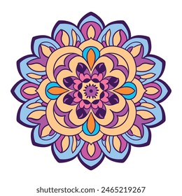 Whimsical Floral Vector Pattern. Mandala