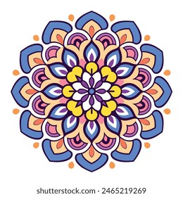 Whimsical Floral Vector Pattern. Mandala