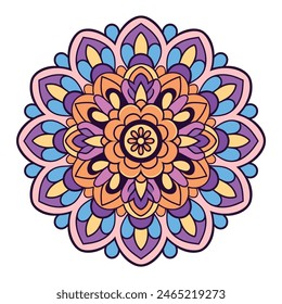 Whimsical Floral Vector Pattern. Mandala