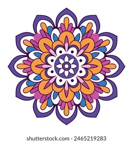 Wahnsinnige florale Vektorgrafik. Mandala