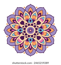 Whimsical Floral Vector Pattern. Mandala