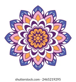 Whimsical Floral Vector Pattern. Mandala