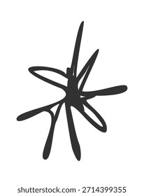 Whimsical Blume handgeschriebene Kritzel doodle