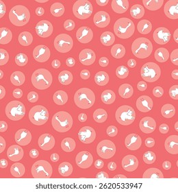 Whimsical Goose Garden Seamless Vector Pattern Collection in Pastel Tones