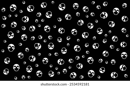 Whimsical Halloween Patterns: Playful Spirit Faces and Ghostly Figures on Vibrant Backgrounds