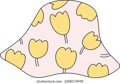 whimsical hand drawn Spring and Easter element included cute bunny, carrot, rabbit, goose, flowers, tulips, flowers bouquet, strawberry cake, eggs, easter egg, flowers in boots cute cartoon