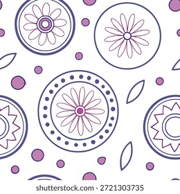 Caprichoso patrón de azulejo de círculo pintado a mano con detalle de pincel artístico en blanco para divertidos conceptos de ilustraciones como Círculos sueltos pintados a mano con detalles de pincel juguetones que forman un diseño sin problemas para diseños de marca o hogar animados en Foto Stock Concepto y espacio vacío en el lado izquierdo, sin texto --ar 7:2 --tile