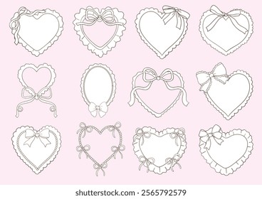 Whimsical Hand-Drawn Heart, Valentine's Day Vector Illustration