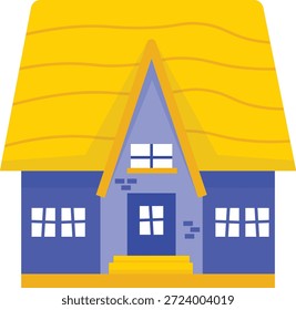 Whimsical handgezeichnetes Haus Vektor Set, bunte kleine Haus-Wohnung Illustrationen für kreatives Design, charmante Nachbarschaft Wohnungen