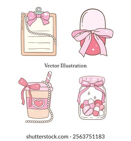 Whimsical Hand-Drawn Medical Themed, Nurse Life Decorative. Vector  Illustration