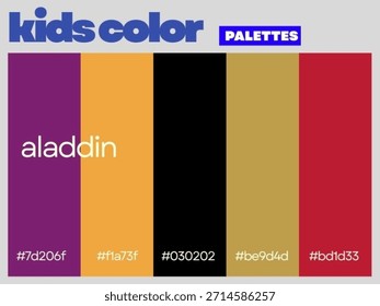 Aladdin diseñado para los niños que muestran una paleta suave y equilibrada que inspira la imaginación y la creatividad y el aprendizaje divertido todos los días