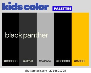 Harmonia encantadora Pantera Negra projetado para crianças apresentando paleta balanceada alegre incentivando curiosidade exploração diversão aprendizagem todos os dias
