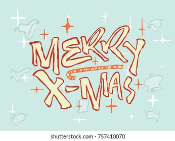 Whimsical Illustrated Christmas Lettering