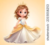 Whimsical Illustration of a Fairytale Princess