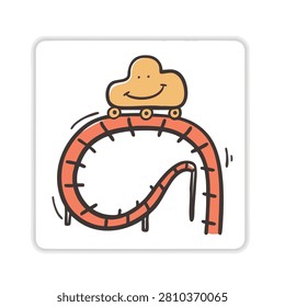 A whimsical illustration smiling
