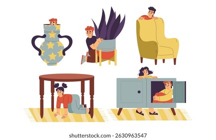 Whimsical Indoor Scenes That Feature Unique Furniture Elements and Charming Characters