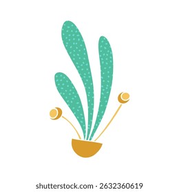 Whimsical Jacobean Folk Art Floral Paisley Flower Plant Vector Motif Isolated Traditional Element Cute Colors Ornamental Illustration