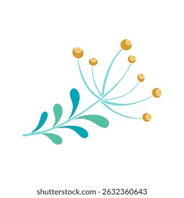 Whimsical Jacobean Folk Art Floral Paisley Flower Plant Vector Motif Isolated Traditional Element Cute Colors Ornamental Illustration