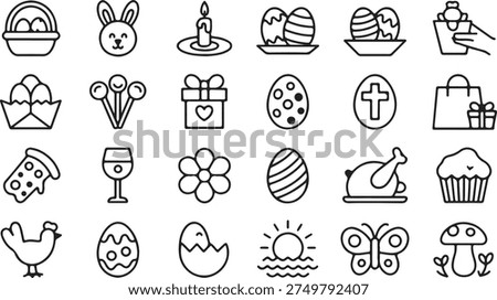 A whimsical line icon featuring a mushroom adorned with small heart shapes, symbolizing nature, love, and growth.