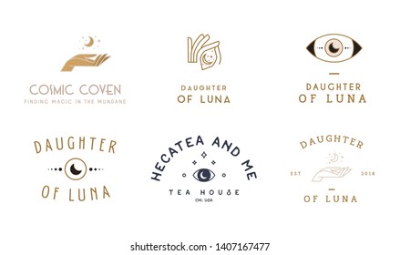 Whimsical Logo Bundle, Mystic Hand Logos