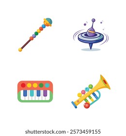 Whimsical Music Tools for Kids: A Vector Art Collection