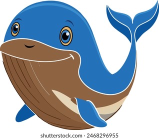 Whimsical Ocean Friend Marine Life Illustrations Blue Whale