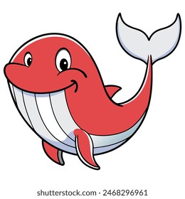 Whimsical Ocean Friend Marine Life Illustrations Blue Whale