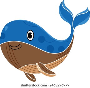 Whimsical Ocean Friend Marine Life Illustrations Blue Whale