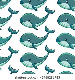 Whimsical Ocean Friend Marine Life Illustrations Blue Whale