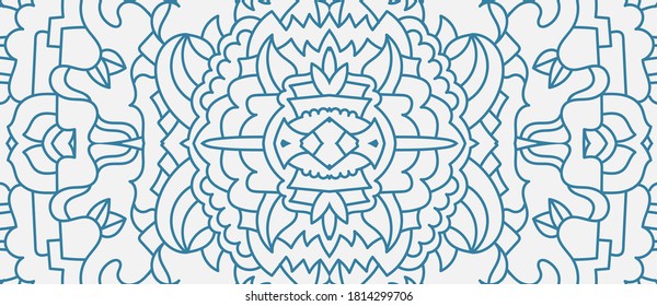 Espectáculo caprichoso ornamental. Motivo de fantasía étnica. Hermosa frontera interminable.