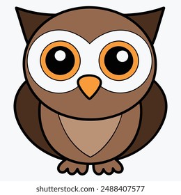 Whimsical Owl Vector Illustration for Enchanting Designs and Nature-Themed Art