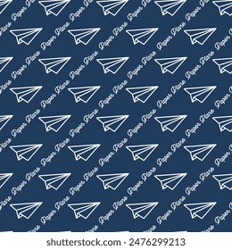Whimsical Paper Planes Seamless Cartoon Pattern can be use for background and apparel design