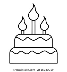 A whimsical party cake drew in a single, continuous line with humor.