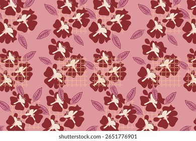Whimsical petal spirits float among delicate Japanese Hanami cherry blossoms, blending soft watercolor floral with Shoji textures, folding fans, and kimono-inspired elegance.