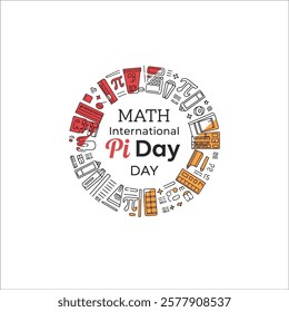 Whimsical Pi Day Illustration with Bold Pi Symbol and Nature Elements
Cheerful Pi Day Design with Stylized Pi Symbol and Modern Typography
