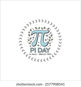 Whimsical Pi Day Illustration with Bold Pi Symbol and Nature Elements
Cheerful Pi Day Design with Stylized Pi Symbol and Modern Typography
