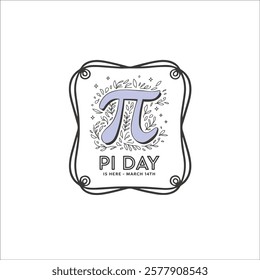 Whimsical Pi Day Illustration with Bold Pi Symbol and Nature Elements
Cheerful Pi Day Design with Stylized Pi Symbol and Modern Typography
