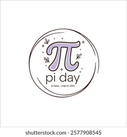 Whimsical Pi Day Illustration with Bold Pi Symbol and Nature Elements
Cheerful Pi Day Design with Stylized Pi Symbol and Modern Typography
