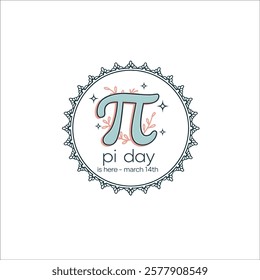 Whimsical Pi Day Illustration with Bold Pi Symbol and Nature Elements
Cheerful Pi Day Design with Stylized Pi Symbol and Modern Typography
