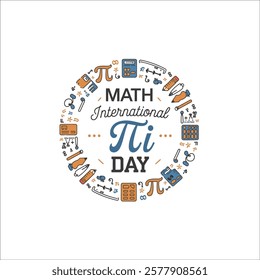 Whimsical Pi Day Illustration with Bold Pi Symbol and Nature Elements
Cheerful Pi Day Design with Stylized Pi Symbol and Modern Typography
