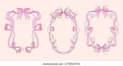 Caprichoso marco cinta rosa