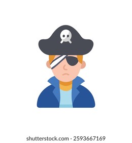 A whimsical pirate icon ideal for creative projects and storytelling.