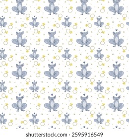 Whimsical princess animal pattern for children's design project.