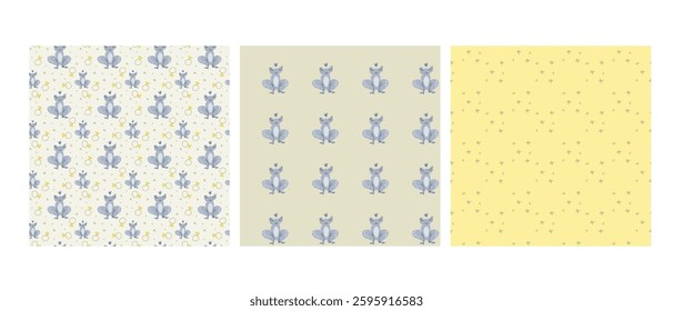 Whimsical princess patterns for children's design and decor.
