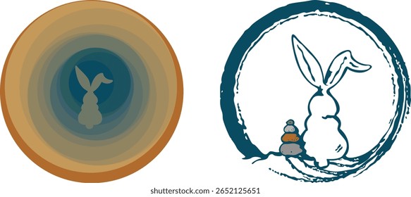 Whimsical rabbit hole illustration clipart perfect for fantasy themes storybook art wonderland designs dream concepts and surreal visuals ideal for books posters prints and creative branding

