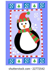 whimsical round penguin